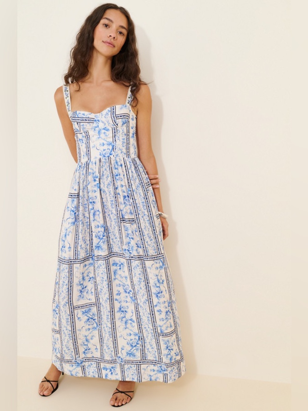 Agua Bendita Marcia Ivy Floral Maxi Dress in Multicolor Size M